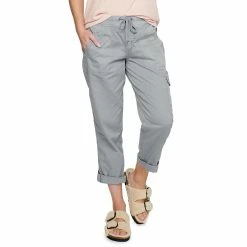Women's Sonoma Goods For Life® Comfort Waist Utility Capri Pants 22 Women's Sonoma Goods For Life® Comfort Waist Utility Capri Pants -StyleUp Sales Store 5237613 Light Gray