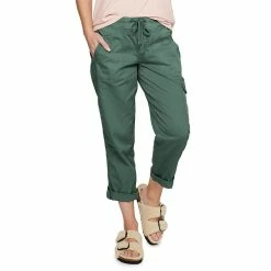 Women's Sonoma Goods For Life® Comfort Waist Utility Capri Pants 24 Women's Sonoma Goods For Life® Comfort Waist Utility Capri Pants -StyleUp Sales Store 5237613 Teal
