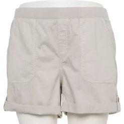 Plus Size Sonoma Goods For Life® Easy Pull-On Utility Shorts -StyleUp Sales Store 5239300 Almond