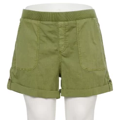 Plus Size Sonoma Goods For Life® Easy Pull-On Utility Shorts -StyleUp Sales Store 5239300 Sydney Olive