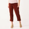 Maternity Sonoma Goods For Life® Under-The-Belly Utility Crop Pants -StyleUp Sales Store 5239302 Burgundy Dahlia
