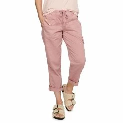 Petite Sonoma Goods For Life® Pull-On Utility Capri Pants -StyleUp Sales Store 5240315 Chic Mauve