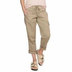 Petite Sonoma Goods For Life® Pull-On Utility Capri Pants -StyleUp Sales Store 5240315 Khaki