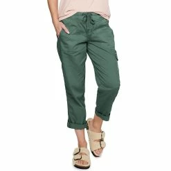 Petite Sonoma Goods For Life® Pull-On Utility Capri Pants -StyleUp Sales Store 5240315 Teal