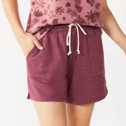 Petite Sonoma Goods For Life® French Terry Sweat Shorts -StyleUp Sales Store 5241314 Mauve