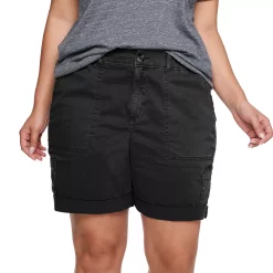 Plus Size Sonoma Goods For Life® Utility Bermuda Shorts -StyleUp Sales Store 5242679 Black