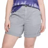 Plus Size Sonoma Goods For Life® Utility Bermuda Shorts -StyleUp Sales Store 5242679 Light Gray