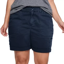 Plus Size Sonoma Goods For Life® Utility Bermuda Shorts -StyleUp Sales Store 5242679 Navy
