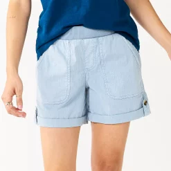 Women's Sonoma Goods For Life® Easy Pull-On 5" Utility Shorts 25 Women's Sonoma Goods For Life® Easy Pull-On 5" Utility Shorts -StyleUp Sales Store 5243307 Light Blue
