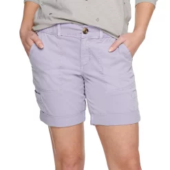 Women's Sonoma Goods For Life® Comfort Waist Utility Bermuda Shorts -StyleUp Sales Store 5243469 Lavender