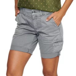 Women's Sonoma Goods For Life® Comfort Waist Utility Bermuda Shorts -StyleUp Sales Store 5243469 Light Gray
