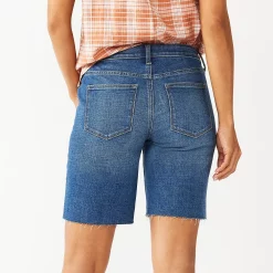 Women's Sonoma Goods For Life® High-Waist 9" Bermuda Jean Shorts -StyleUp Sales Store 5244121 ALT