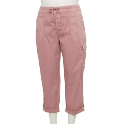 Plus Size Sonoma Goods For Life® Comfort Waist Utility Capri Pants -StyleUp Sales Store 5258066 Chic Mauve