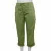 Plus Size Sonoma Goods For Life® Comfort Waist Utility Capri Pants -StyleUp Sales Store 5258066 Sydney Olive