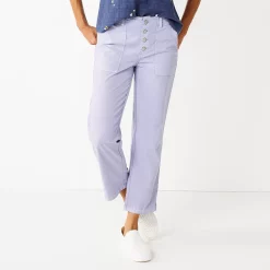 Women's Sonoma Goods For Life® Convertible Tapered-Leg High-Waisted Utility Pants -StyleUp Sales Store 5260735 Glazed Berry