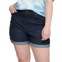 Plus Size Sonoma Goods For Life® Premium High-Waist Denim Shorts -StyleUp Sales Store 5261004 San Luis