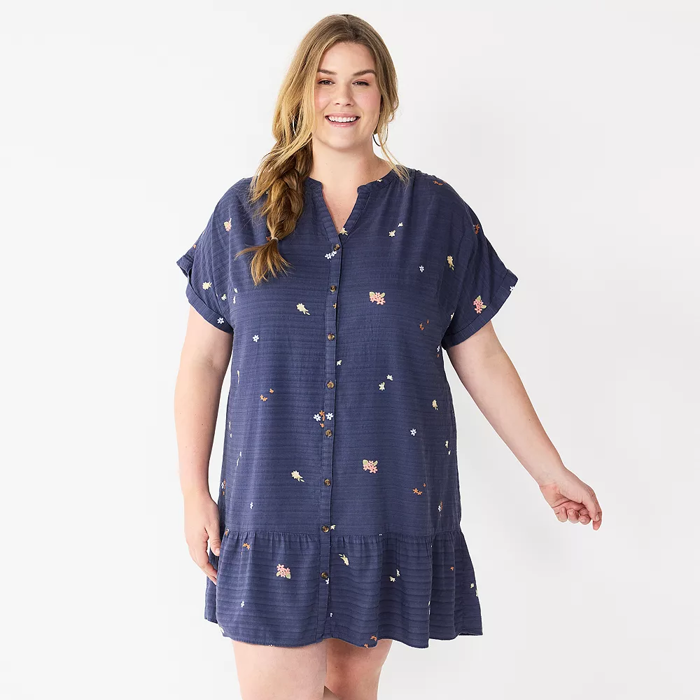 Women's Sonoma Goods For Life® Button Front Tunic Dress 3 Women's Sonoma Goods For Life® Button Front Tunic Dress