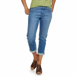 Petite Sonoma Goods For Life® Cuffed Girlfriend Jeans -StyleUp Sales Store 5269794 San Luis