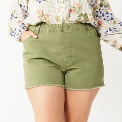 Plus Size Sonoma Goods For Life® Pull-On Mom Twill Shorts 5 Plus Size Sonoma Goods For Life® Pull-On Mom Twill Shorts -StyleUp Sales Store 5271204 Sydney Olive