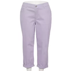 Plus Size Sonoma Goods For Life® Premium Rolled Girlfriend Jeans -StyleUp Sales Store 5272706 Liam Lavender