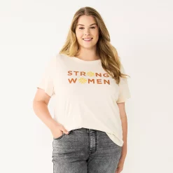 Women's Sonoma Goods For Life® Women's History Month Tee -StyleUp Sales Store 5280615 Strong Woman Cream