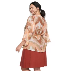 Women's Sonoma Goods For Life® Tie-Dye Tie Front Kimono -StyleUp Sales Store 5291761 ALT