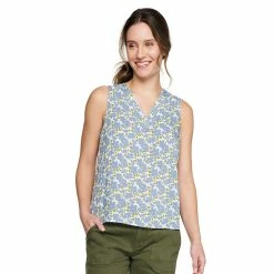 Women's Sonoma Goods For Life® V-Neck Tank -StyleUp Sales Store 5297402 Blue Floral