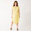 Petite Sonoma Goods For Life® Midi Shirtdress -StyleUp Sales Store 5316708 Citron Dots