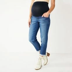 Maternity Sonoma Goods For Life® Over-the-Belly Girlfriend Crop Jeans -StyleUp Sales Store 5355750 ALT2