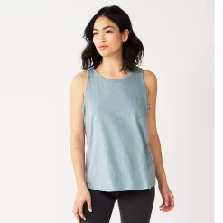 Women's Sonoma Goods For Life® High-Neck Tank -StyleUp Sales Store 5467284 Blue Gray