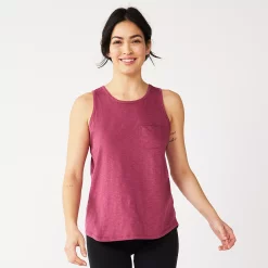 Women's Sonoma Goods For Life® High-Neck Tank -StyleUp Sales Store 5467284 Pink