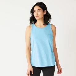 Women's Sonoma Goods For Life® High-Neck Tank -StyleUp Sales Store 5467284 Sky Blue