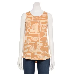 Women's Sonoma Goods For Life® High-Neck Tank -StyleUp Sales Store 5467284 Tan Sun Geo
