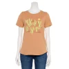Women's Sonoma Goods For Life® Short Sleeve Graphic Tee -StyleUp Sales Store 5480871 Brown Cactus