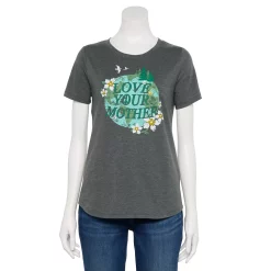 Women's Sonoma Goods For Life® Short Sleeve Graphic Tee -StyleUp Sales Store 5480871 Gray Mother Earth