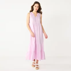 Women's Sonoma Goods For Life® x Lauren Lane Sleeveless Tiered Dress -StyleUp Sales Store 5489837 Daydream Purple