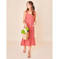 Women's Sonoma Goods For Life® x Lauren Lane Button Front Flounce Dress -StyleUp Sales Store 5489838 ALT3