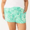 Plus Size Sonoma Goods For Life® Pajama Shorts -StyleUp Sales Store 5490355 Aqua Sky
