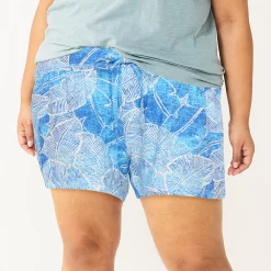 Plus Size Sonoma Goods For Life® Pajama Shorts 11 Plus Size Sonoma Goods For Life® Pajama Shorts -StyleUp Sales Store 5490355 Blue Crackle