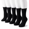 Women's Sonoma Goods For Life® 5-Pack Roll Top Crew Socks -StyleUp Sales Store 5497545 Black