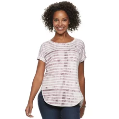 Women's Sonoma Goods For Life® Supersoft Dolman Tunic -StyleUp Sales Store 5499245 Purple Stripe