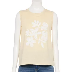 Women's Sonoma Goods For Life® Muscle Graphic Tank -StyleUp Sales Store 5504455 Beige Floral