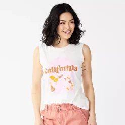 Women's Sonoma Goods For Life® Muscle Graphic Tank -StyleUp Sales Store 5504455 California