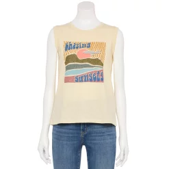 Women's Sonoma Goods For Life® Muscle Graphic Tank -StyleUp Sales Store 5504455 Tan Chasing Sunsets