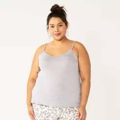 Plus Size Sonoma Goods For Life® Truly Soft Pajama Cami -StyleUp Sales Store 5507334 Iconic Grey