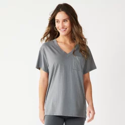 Women's Sonoma Goods For Life® Tunic Tee 16 Women's Sonoma Goods For Life® Tunic Tee -StyleUp Sales Store 5508079 Dark Gray
