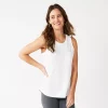 Petite Sonoma Goods For Life® High-Neck Pocket Tank -StyleUp Sales Store 5508897 White
