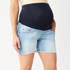 Maternity Sonoma Goods For Life® Over-The-Belly Panel Jean Shorts -StyleUp Sales Store 5514842 ALT2