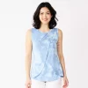 Maternity Sonoma Goods For Life® Sleeveless Tulip-Front Nursing Top -StyleUp Sales Store 5516168 Blue Dye
