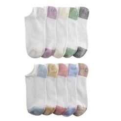 Women's Sonoma Goods For Life® 10-Pack No Show Marled Socks -StyleUp Sales Store 5521589 White Multi